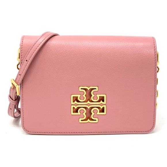 Tory Burch Handbags - Tory Burch Pink Magnolia & Rolled Gold Britten Bag